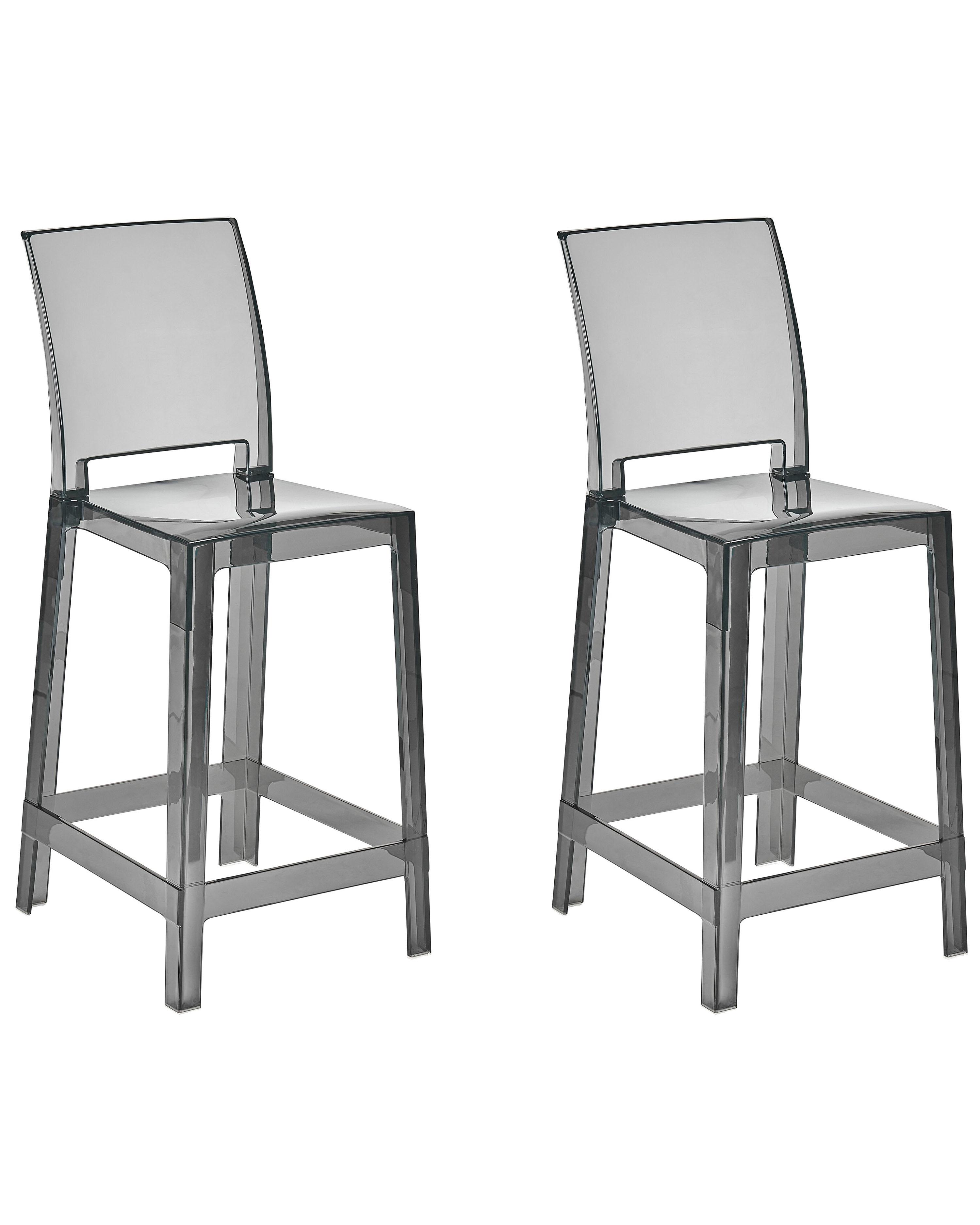 Set van 2 barstoelen WELLINGTON Zwart