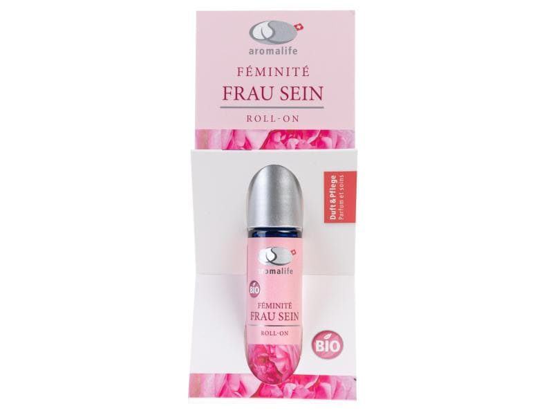 Aromalife Roll-On Frausein mit Rose 10 ml Bio Duft-Pflege-Roll-on mit ätherischen Ölen