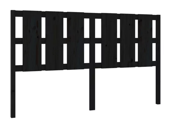 Tête de lit Noir 165,5x4x100 cm Bois massif de pin
