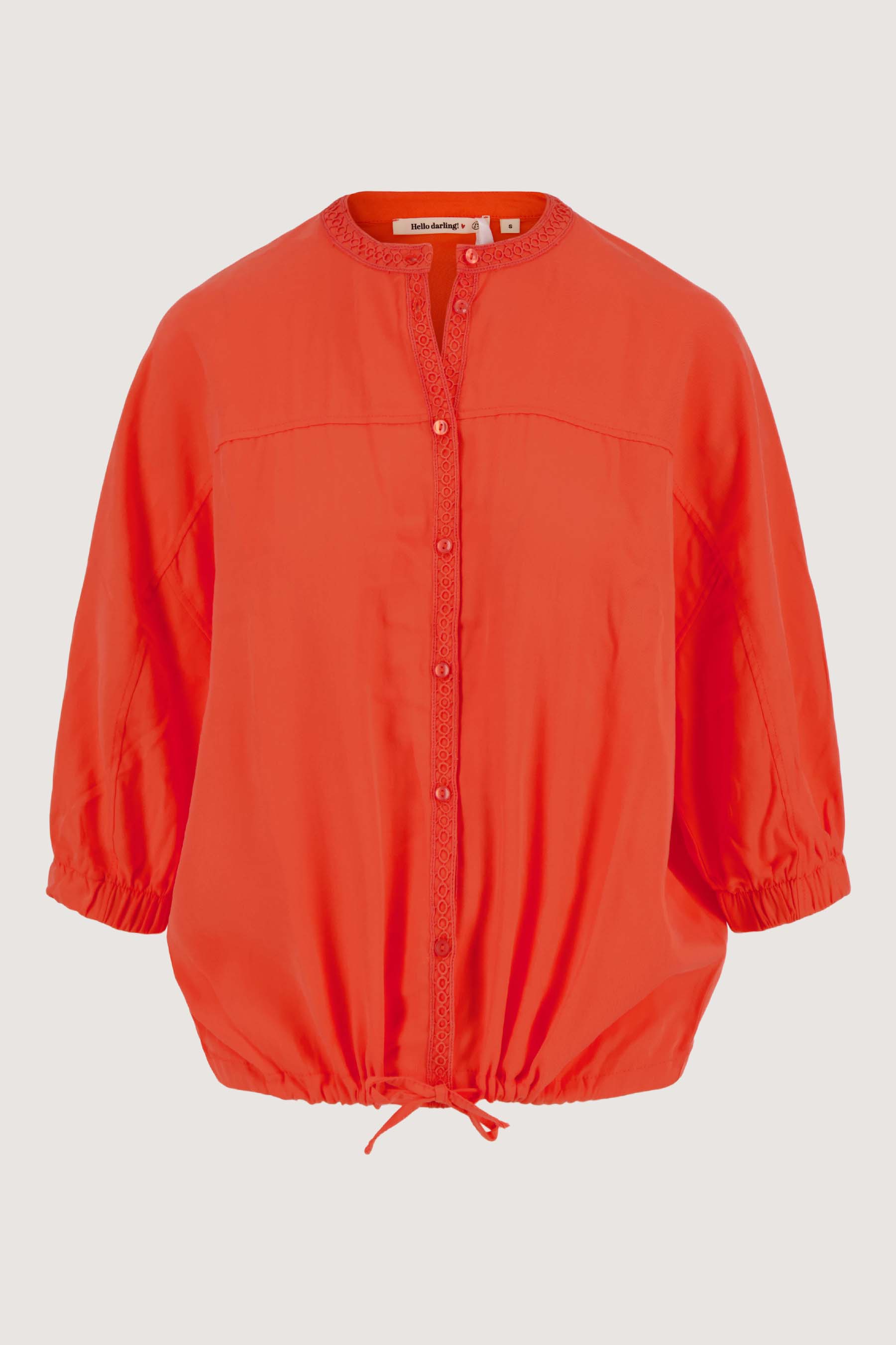 lyocell ballonmouw blouse