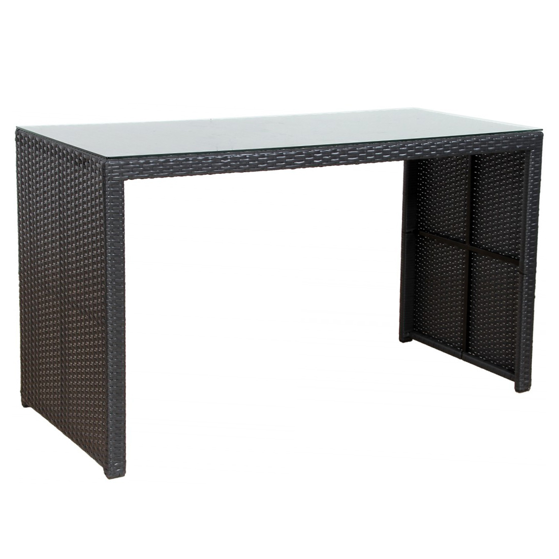 Love Seat CHERRY Rattan Garnitur schwarz/cremeweiss