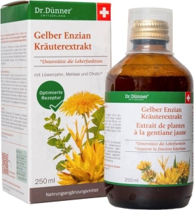 Dr. Dünner Gelber Enzian Leberfunktion, 250 ml