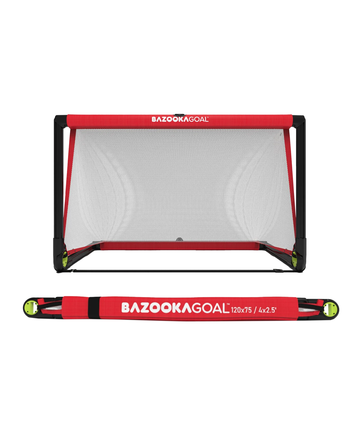 Bazookagoal Teleskoptor | 120x75 cm Rot Weiss