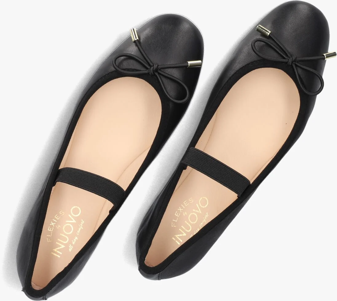 INUOVO zwarte inuovo ballerina's a94010