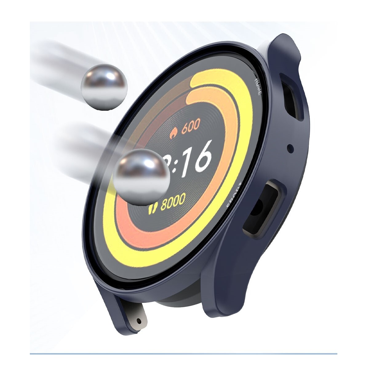 Smart klokkedeksel med skjermbeskytter til Samsung Galaxy Watch 6 Sølv 40 mm