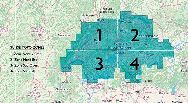 TWONAV - CARTOGRAPHIE TWONAV SUISSE TOPO ZONE 1/25000 eme