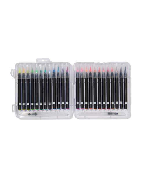 26 stylos pinceaux + pinceaux à eau rechargeables
