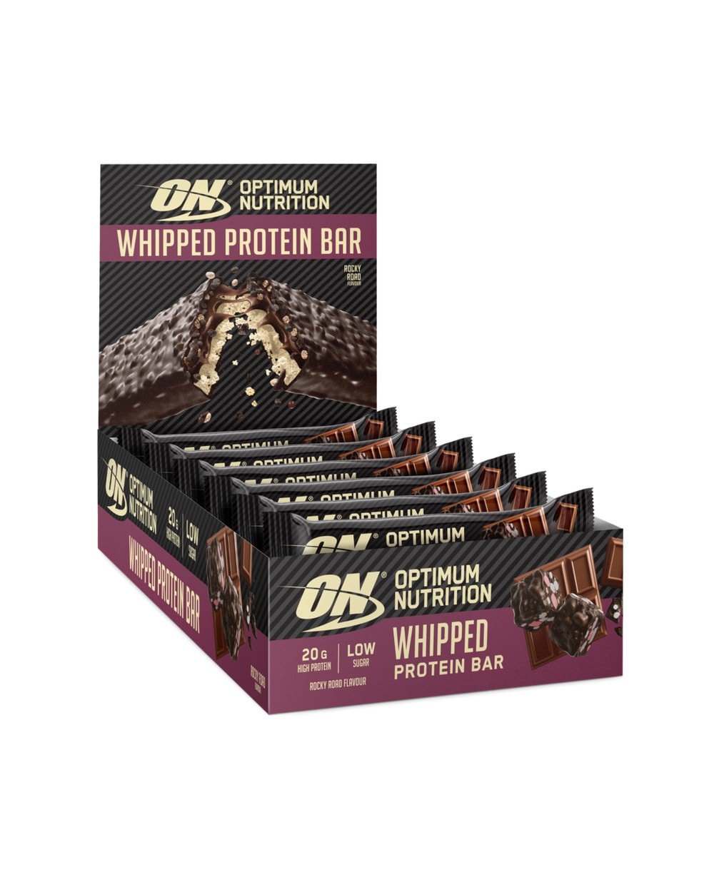 Optimum Nutrition - Whipped Protein Bar - Rocky Road 10x60g