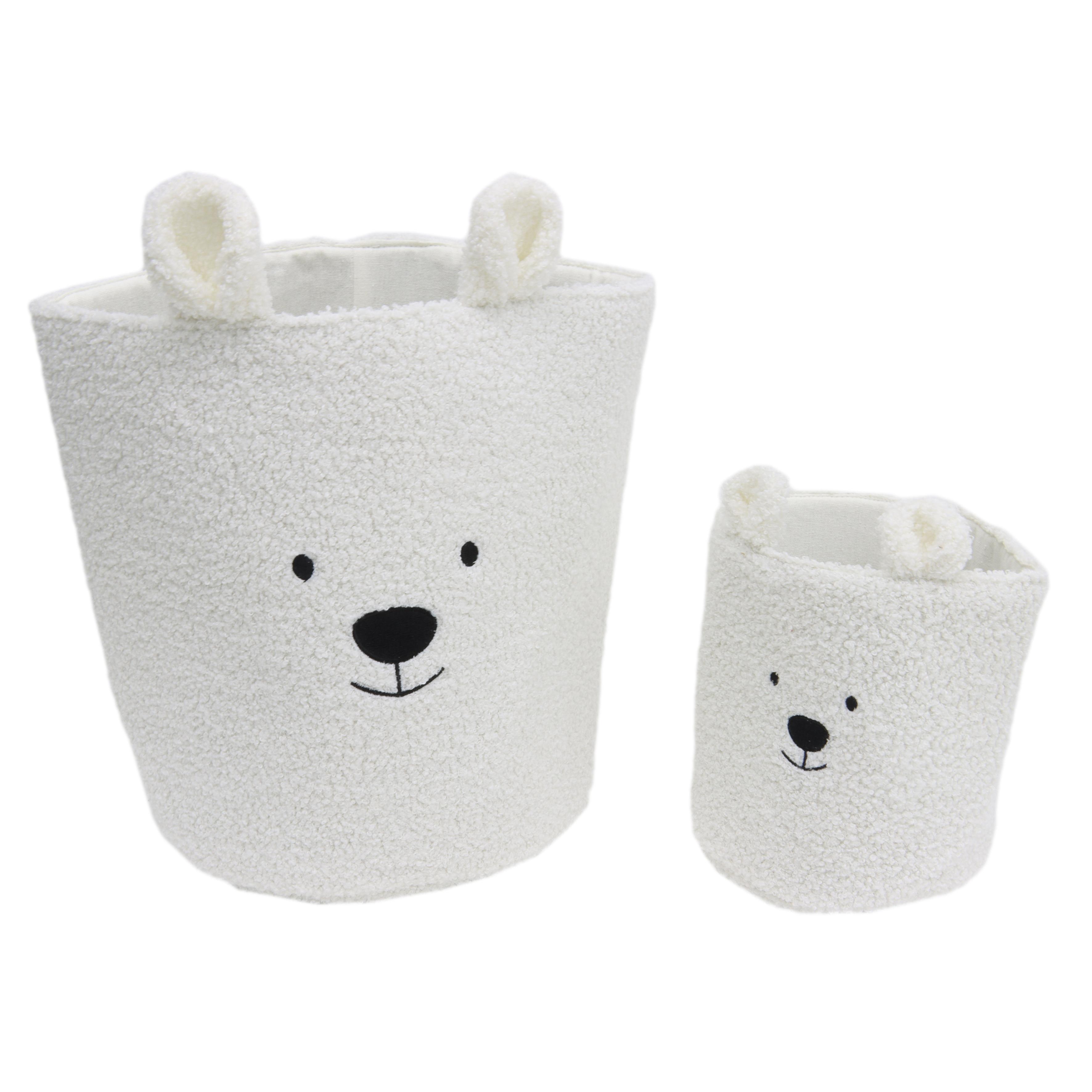 PANIER OURSON BOUCLETTE GRAND FORMAT 24X24X30CM