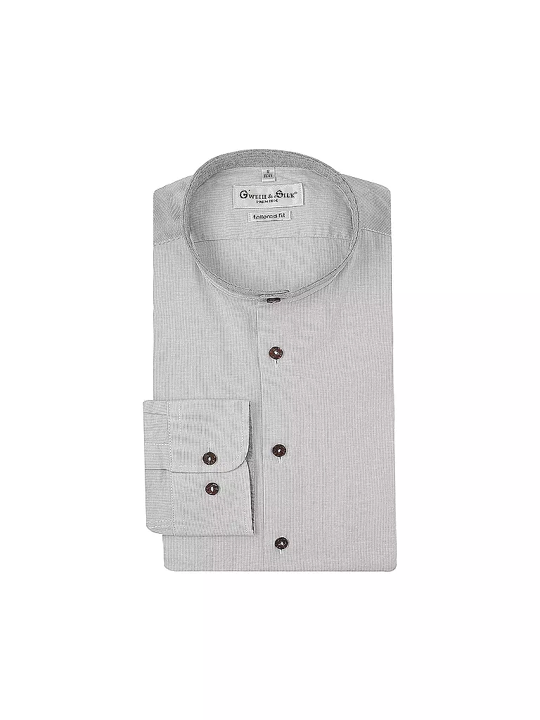GWEIH & SILK Trachtenhemd IRRSEE hellgrau