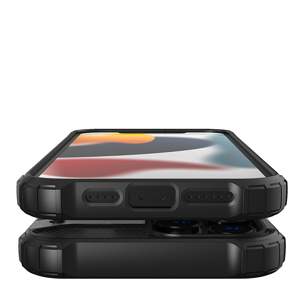 iPhone 14 Pro Outdoor Hybrid Hardcase Hülle - Dunkelblau / Schwarz