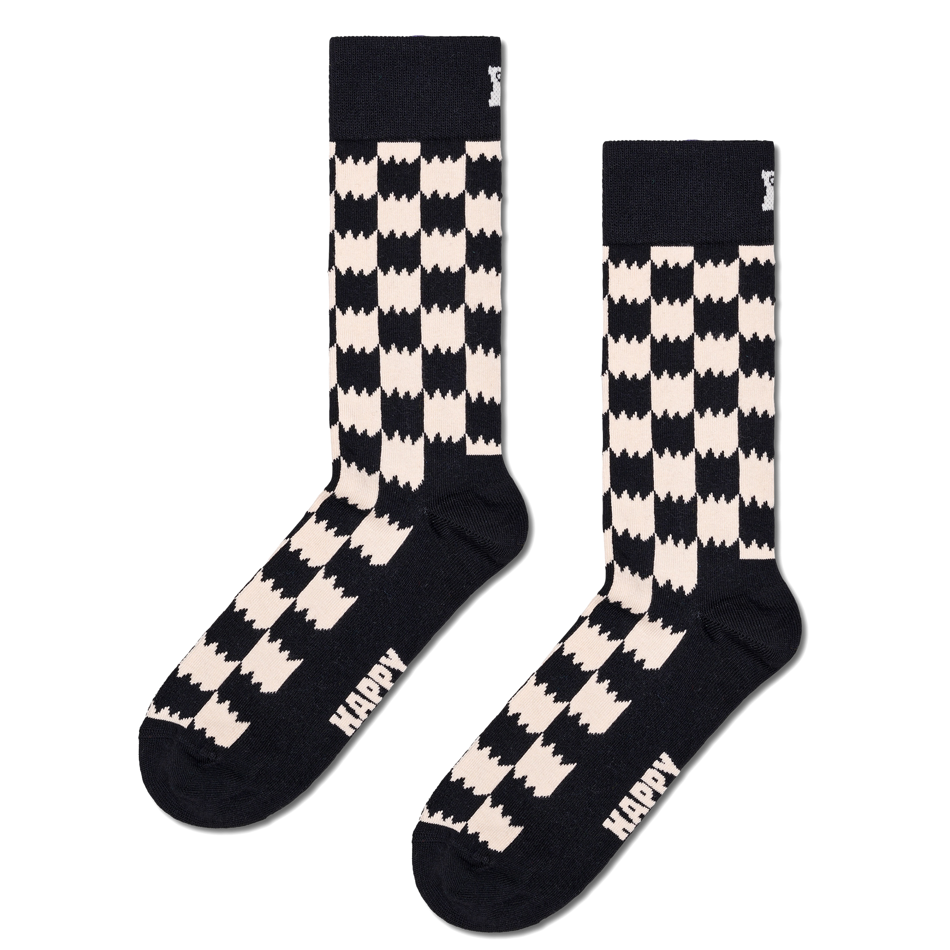 DIZZY CHECK - Chaussettes en coton mélangé | Noir