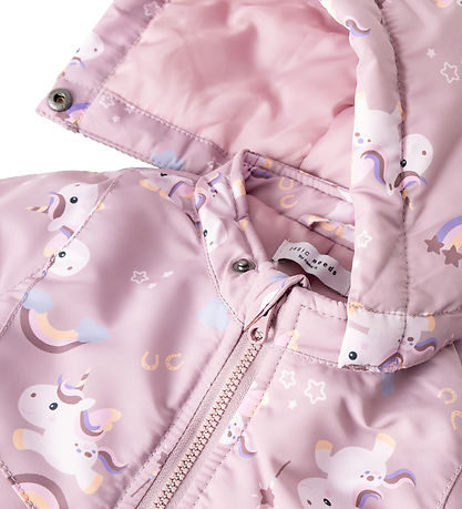 Name It Steppjacke - NbdMaxi - Mauve Schatten/Unicorn