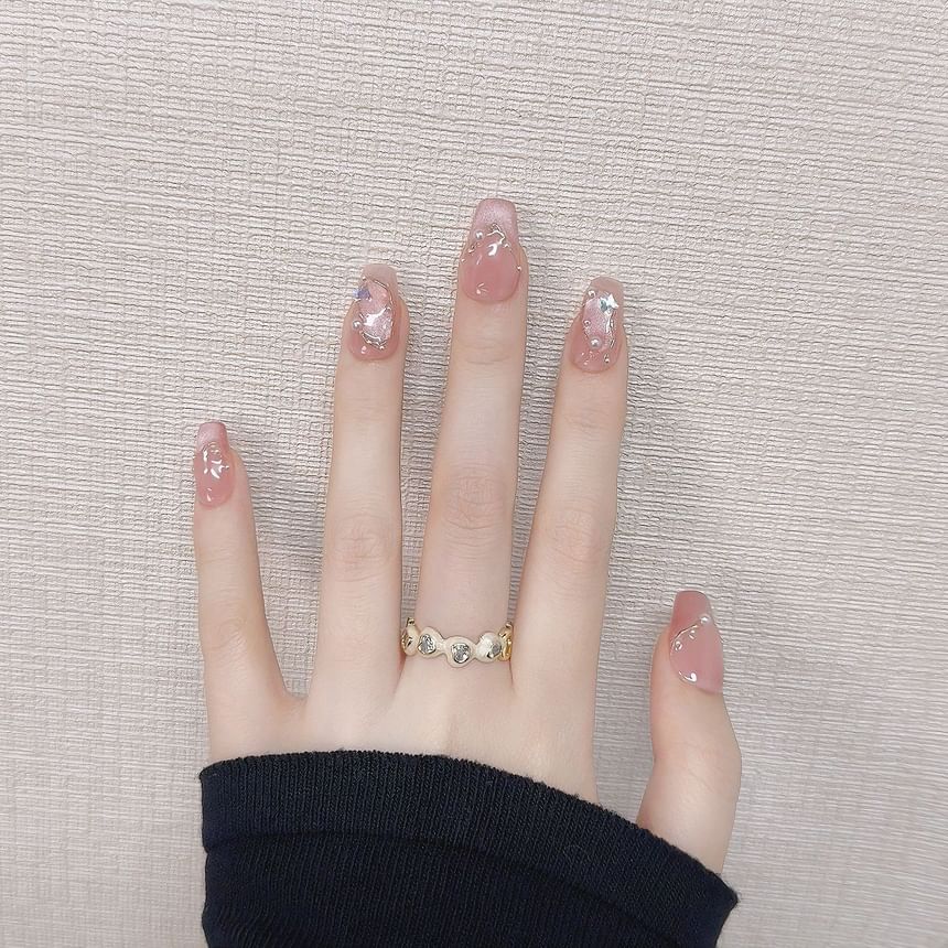 eovda - Butterfly Faux Pearl Press On Nail (Various Designs)