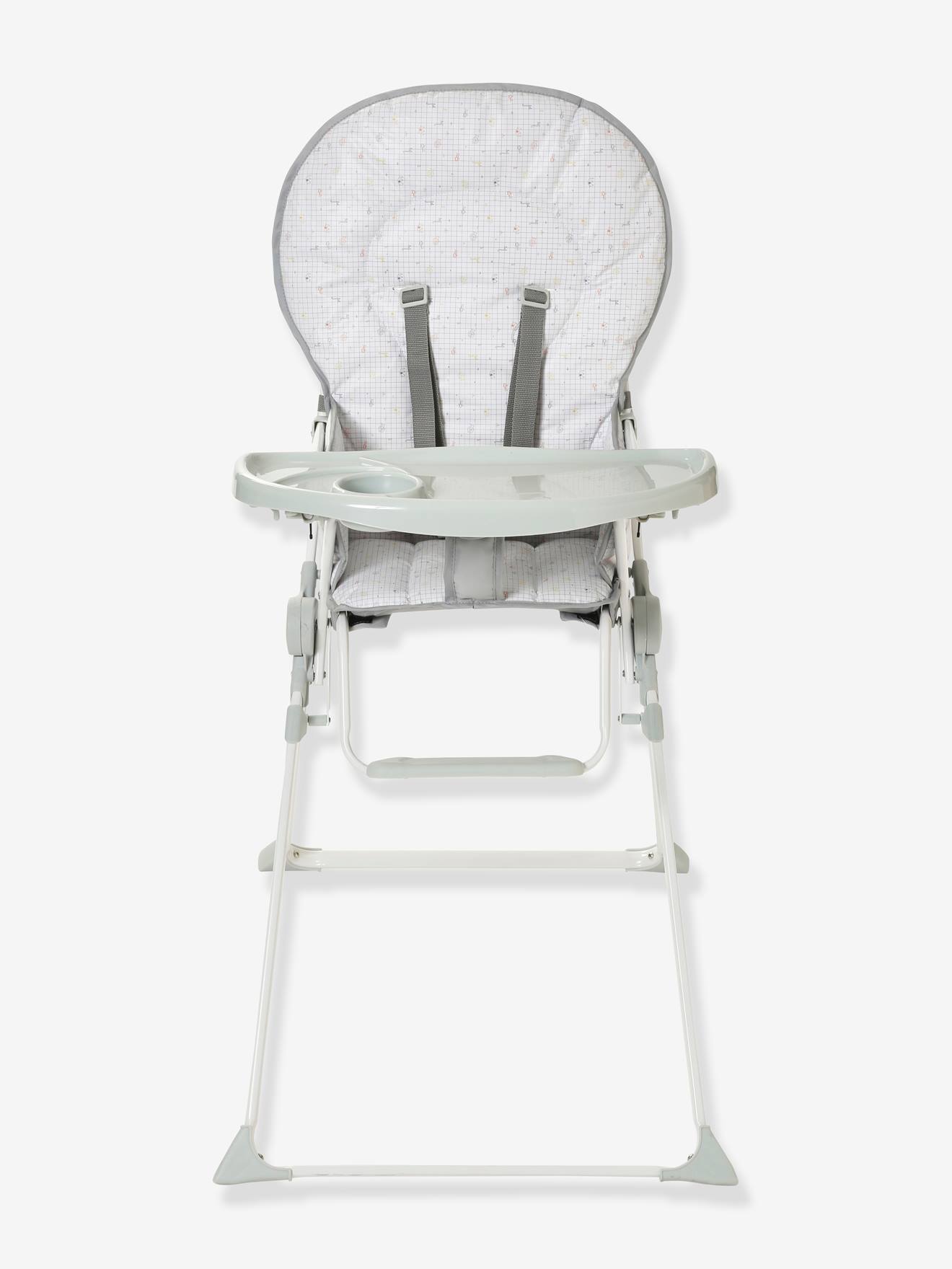 Cadeira alta Easyseat, branca clara com estampa