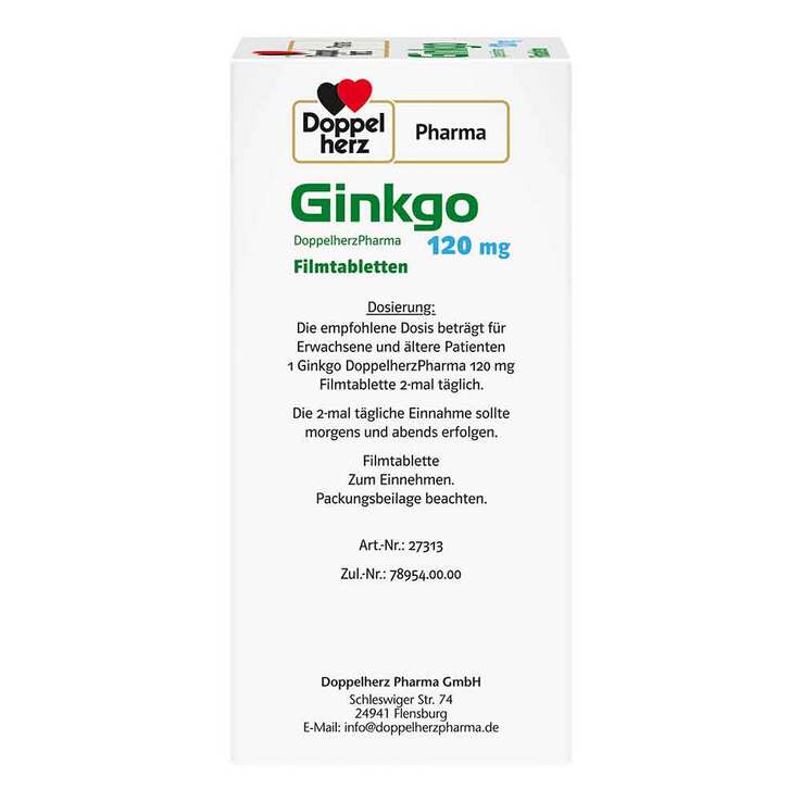 Ginkgo DoppelherzPharma 120 mg Filmtabletten, 120 St