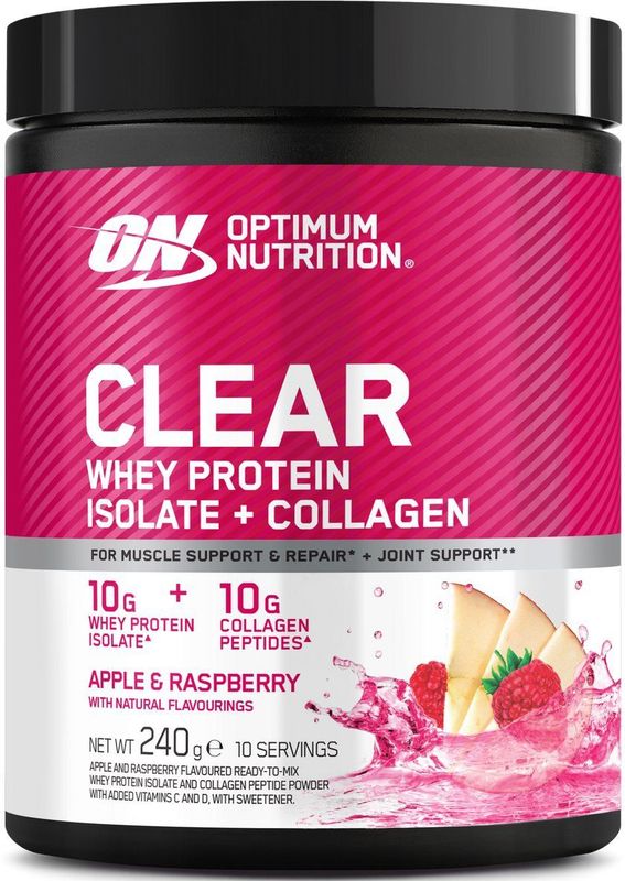 Optimum Nutrition - Clear Whey + Collagen - Eiwitshake - Appel Framboos - 240gr