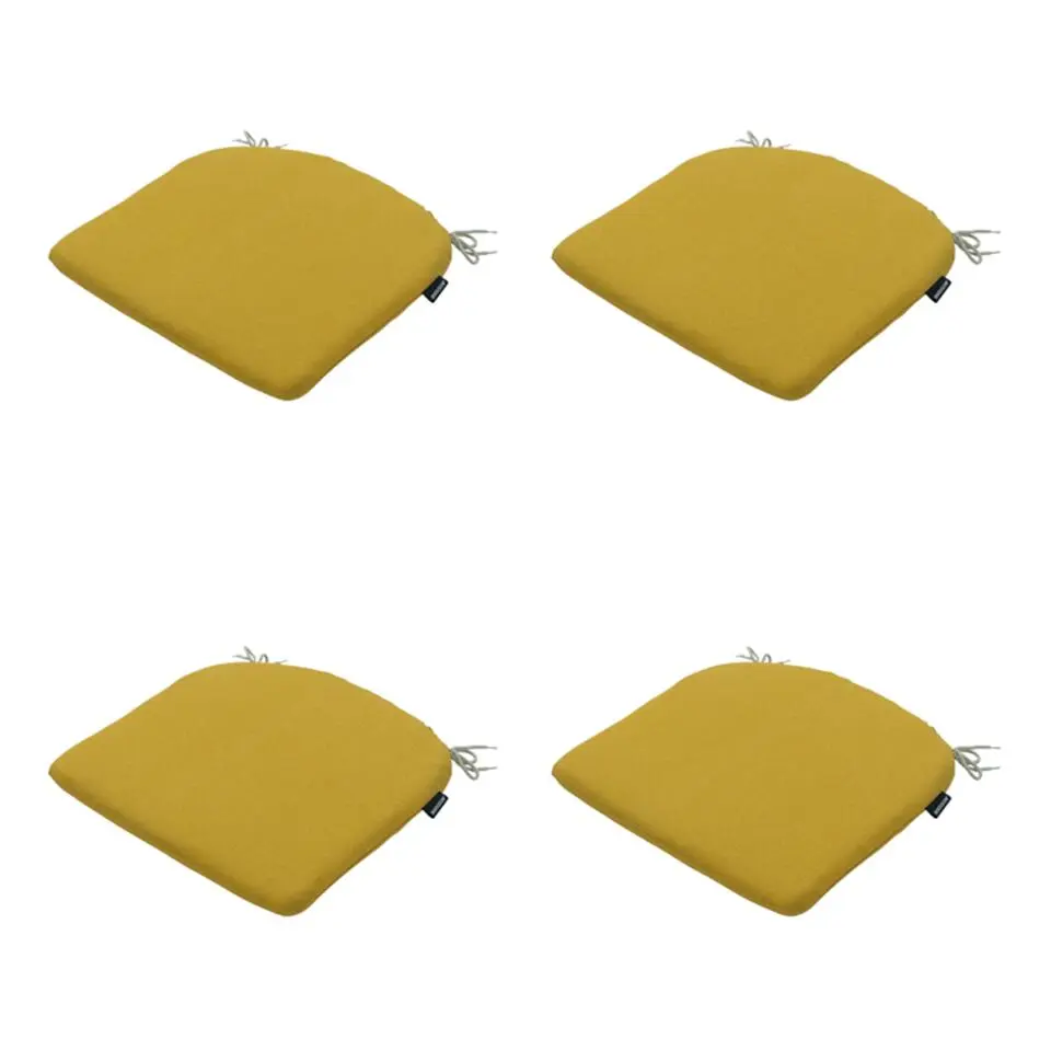Madison - Zitkussen Panama mustard - Ca. 46x48 cm - Set van 4