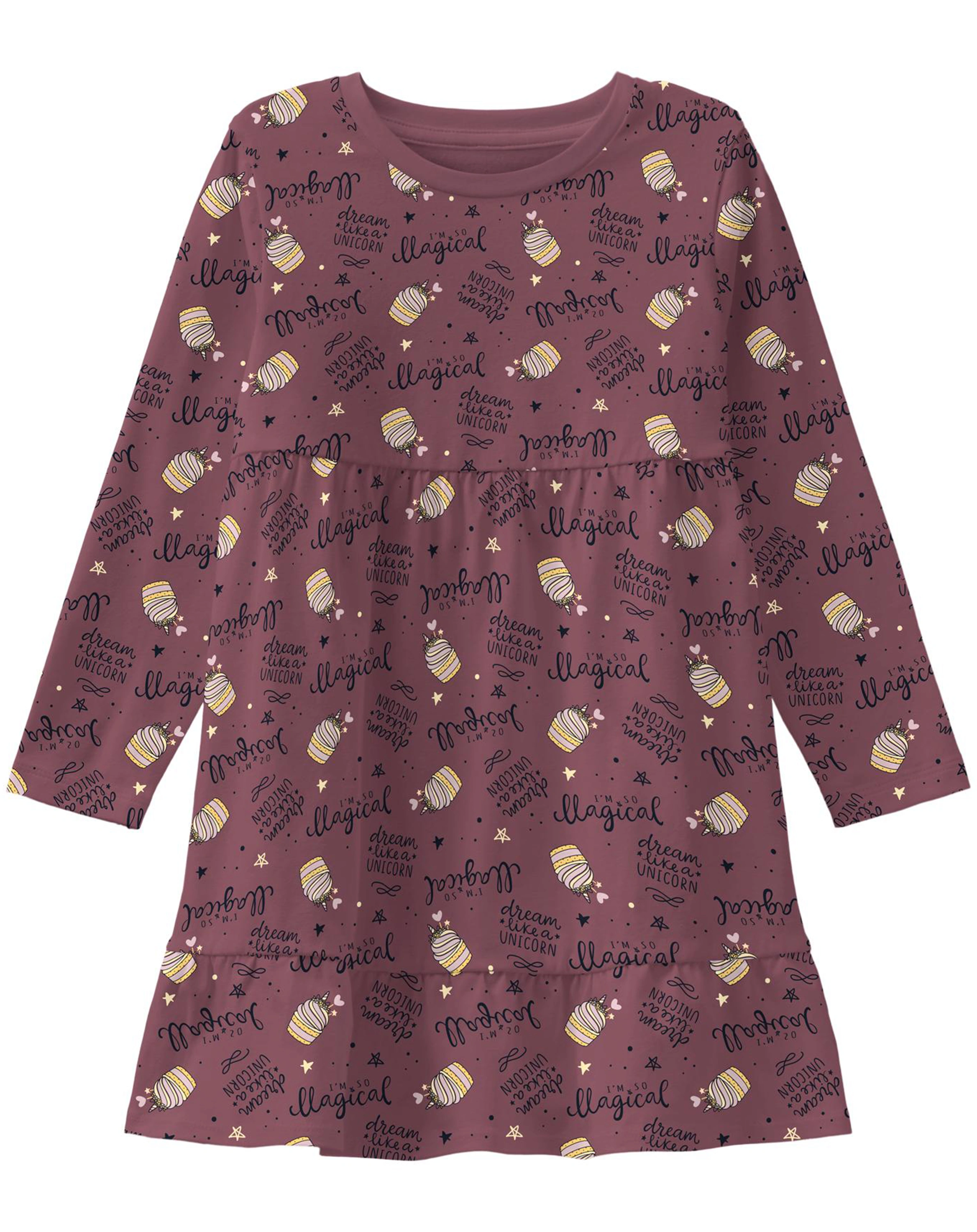Langarmkleid NMFVICKY in crushed berry