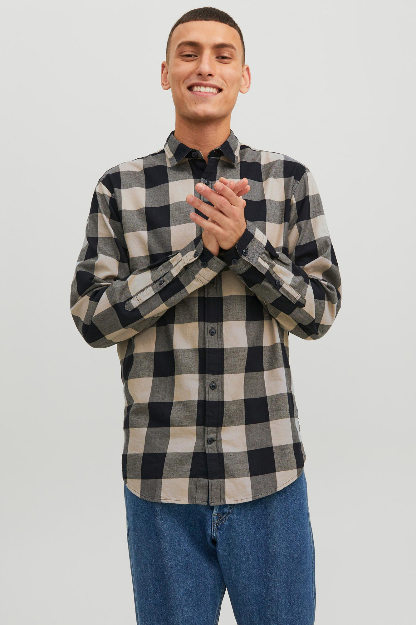 Camisa xadrez de sarja