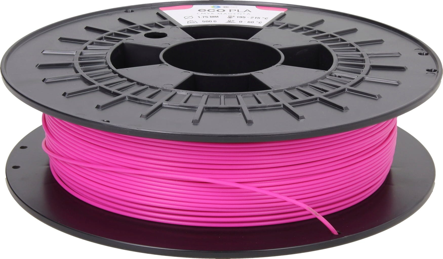 3DJAKE  ecoPLA CMYK Magenta, 1,75 mm / 500 g    Allround PLA Filament zu einem unschlagbaren Preis in Magenta