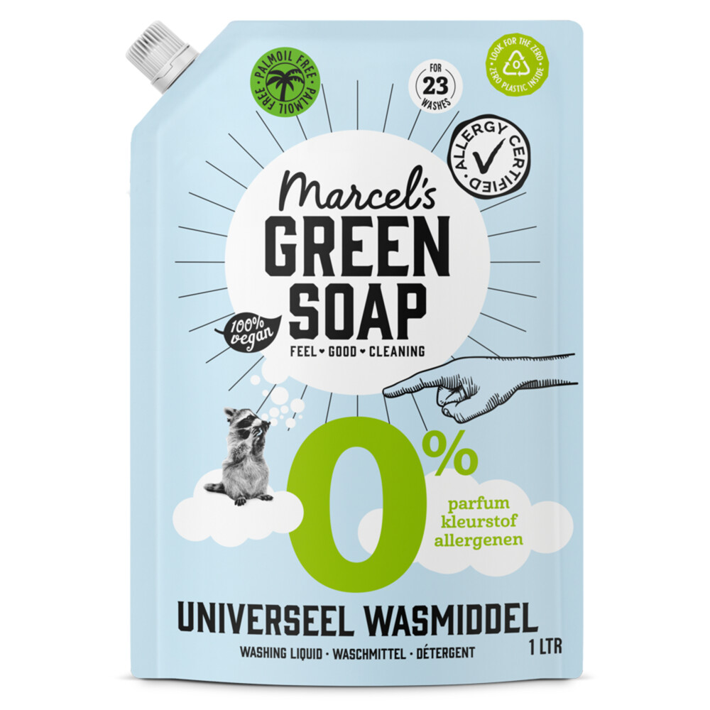 Marcel’s Green Soap Wasmiddel Universeel 0% Navulling (1000 ml)