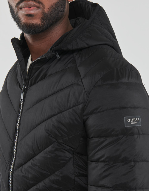 Guess - STRETCH HOODIE JACKET - Noir