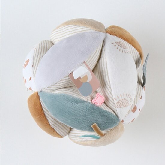 Babou & Kendi Balle Sensorielle   Bleu, Beige et Blanc        de               Noukies