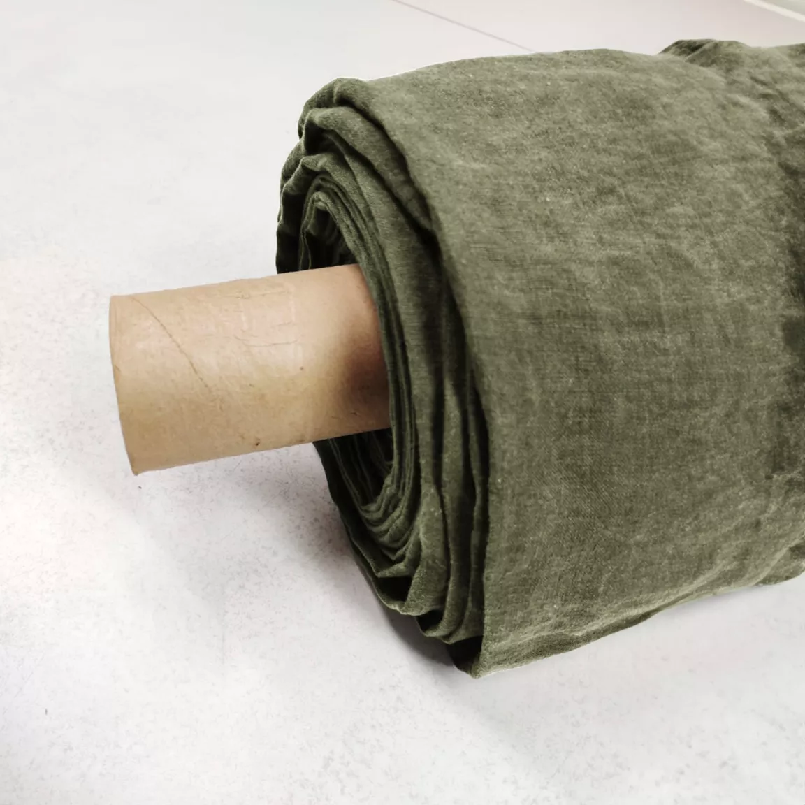 Nappe rectangulaire lin lavé (170 x 250 cm) Louise Vert romarin