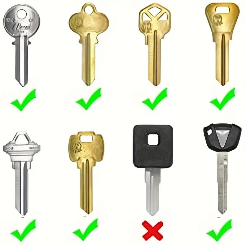 (8er Set) Silikon Schlüssel Kennring Key Organizer Kennzeichnungs Kappe inkl. Sticker - Bunt