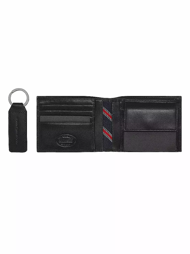 TOMMY HILFIGER Geschenkset Geldbörse und Schlüsselanhänger schwarz
