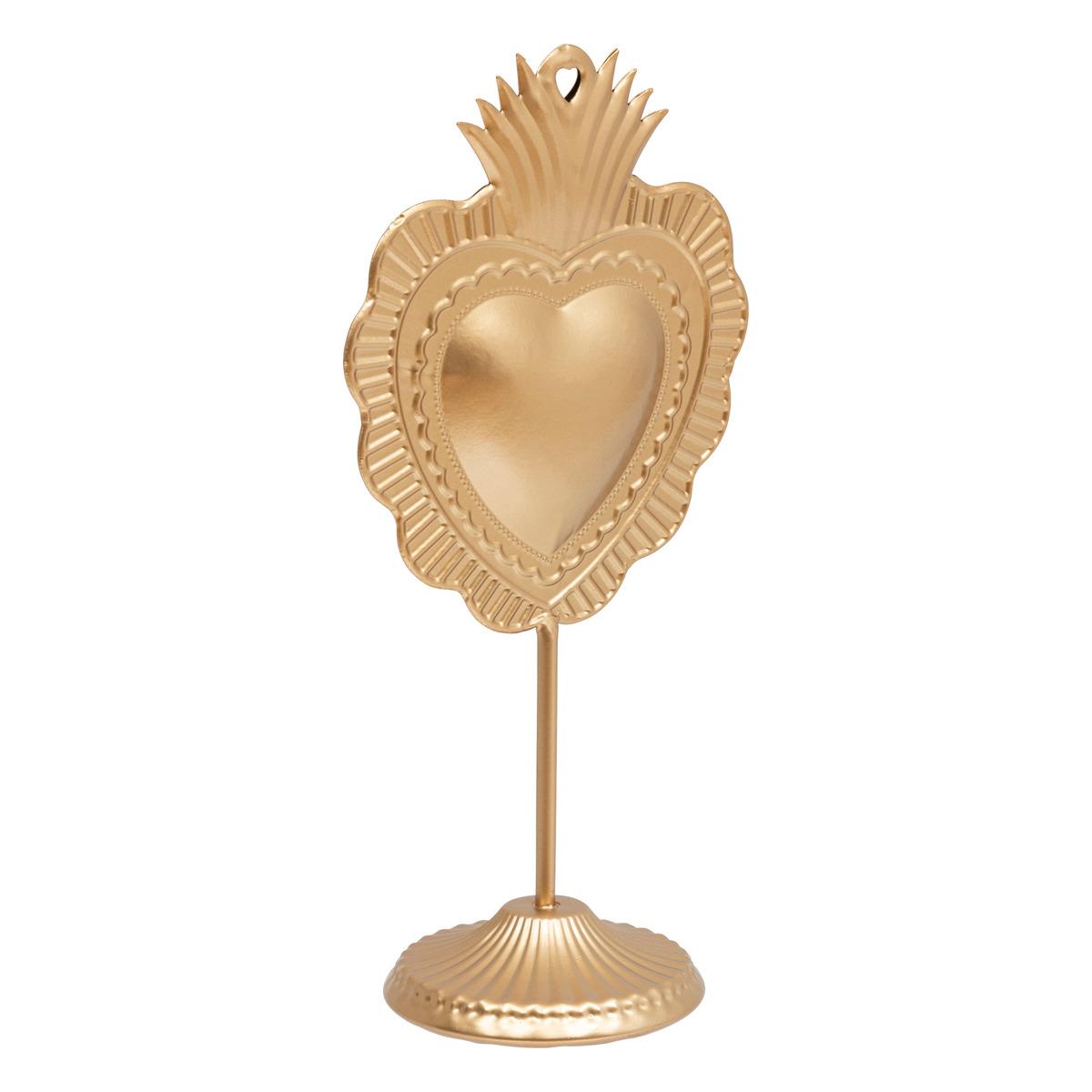 DECO COEUR METAL FLO H.35CM