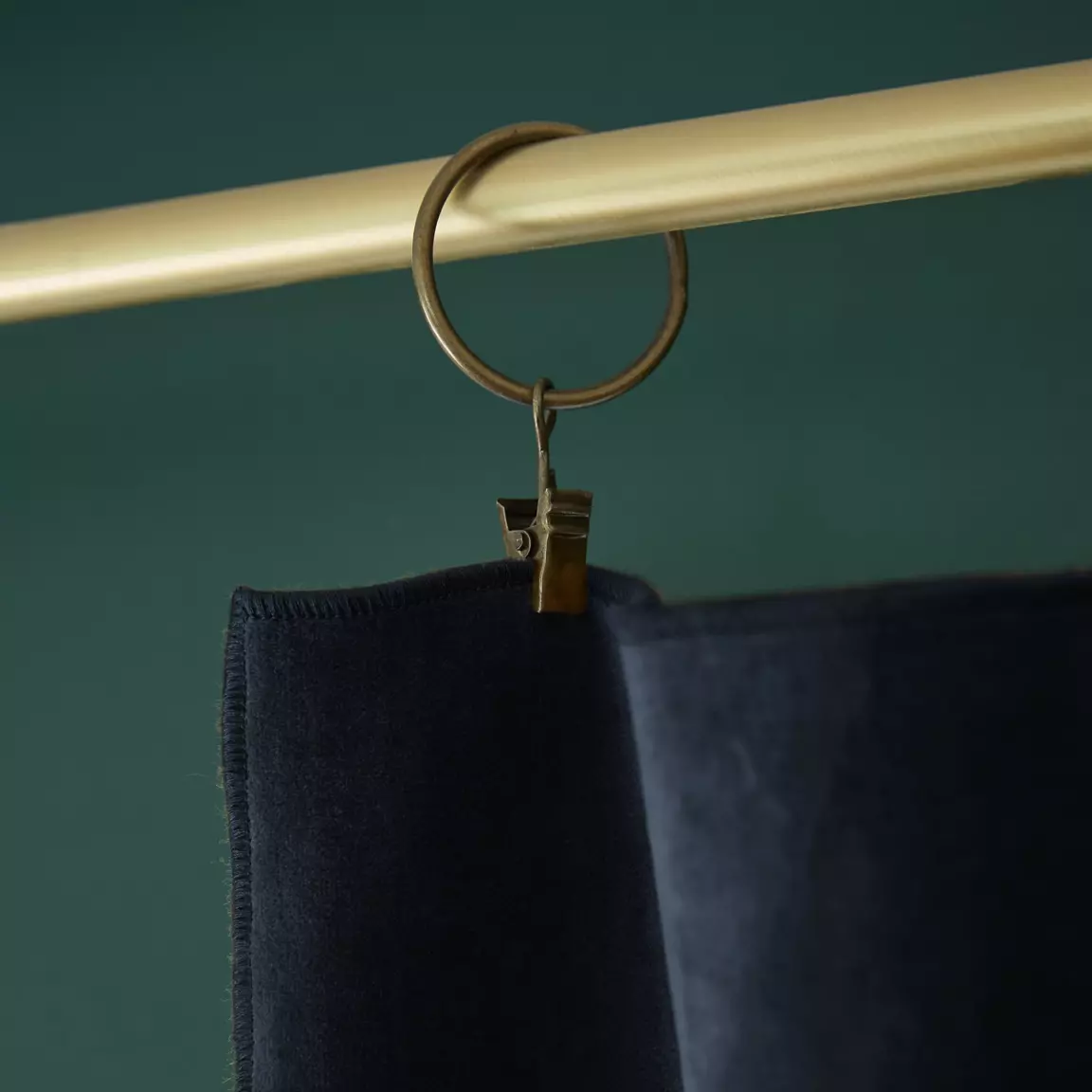 Rideau velours de coton ajustable (140 x max 270 cm) César Bleu nuit