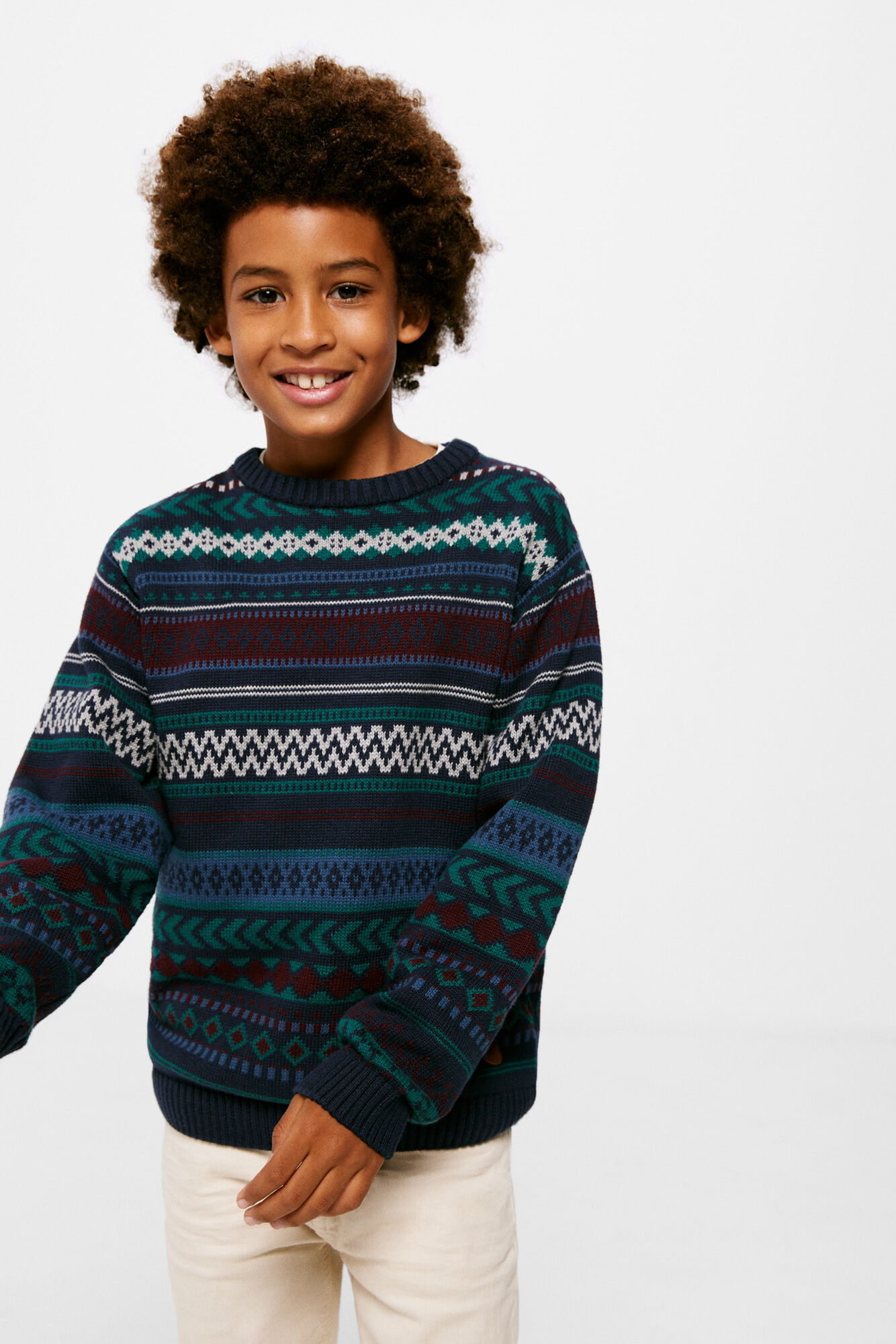 Suéter jacquard infantil