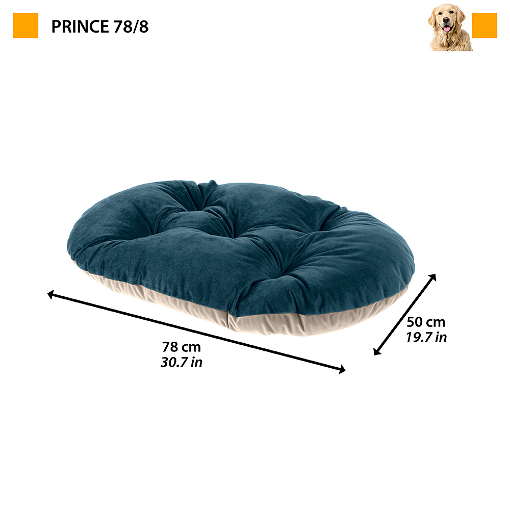 Ferplast coussin pour chiens et chats prince 78/8, petit lit rembourré pour animaux, double-face, 78x50 cm, rose