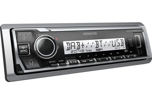 Kenwood KMR-M508DAB, Sort, 88 W, 20 - 20000 Hz, 80 ohm (O), 200 W, LCD