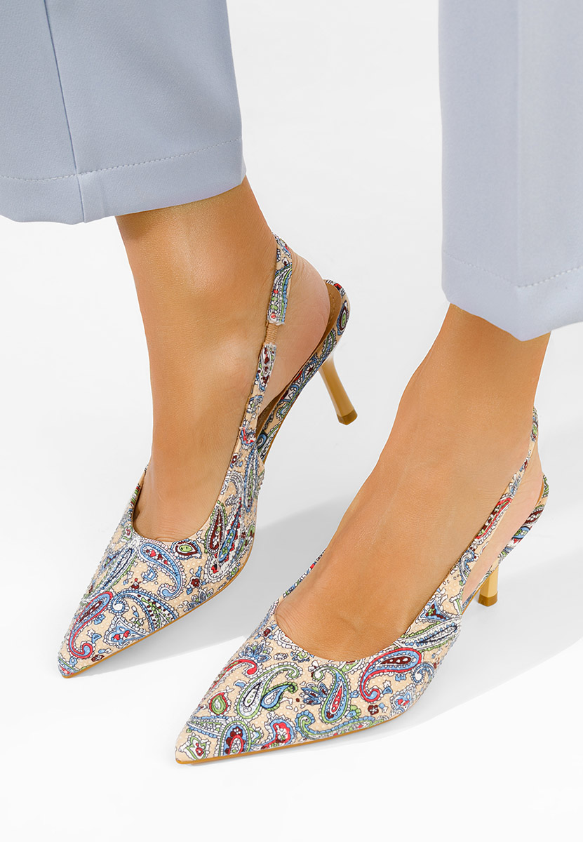 Chaussures slingback beige Ivorya