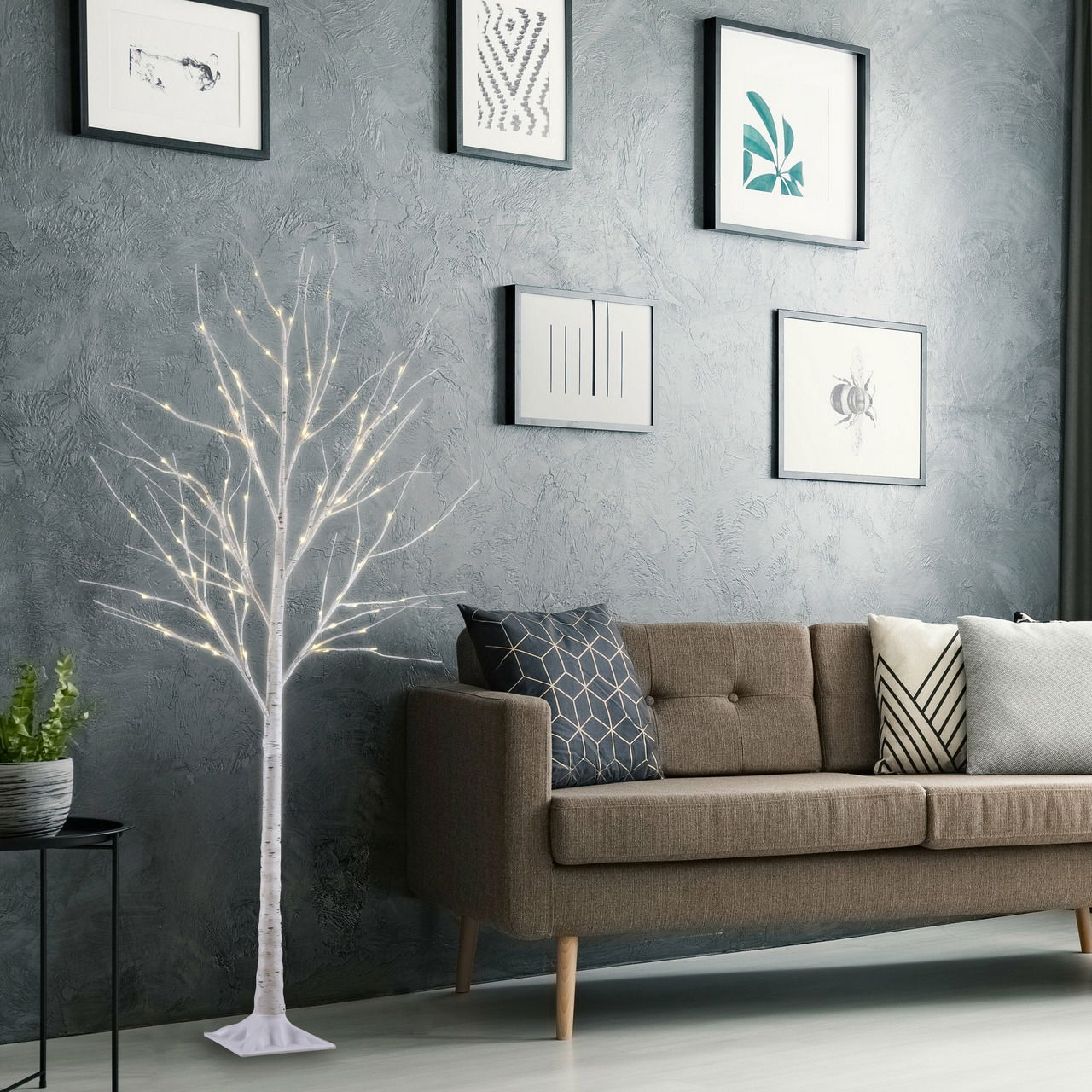 Just Light LED-Baum, weiss, BIRCH BIRCH