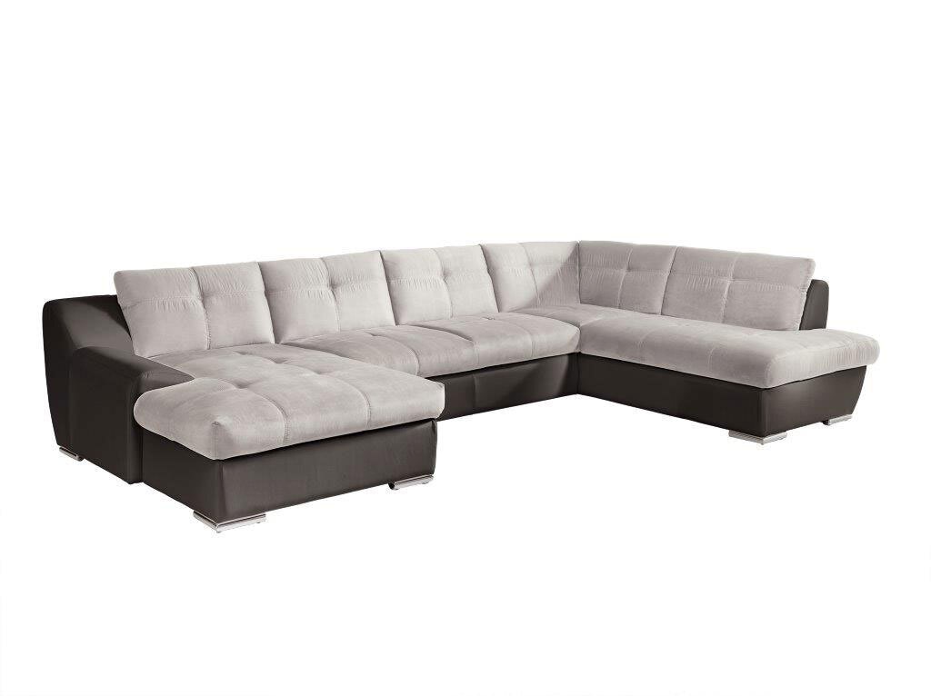 Wohnlandschaft Belize Bezug New Lucca Snow/Kunstleder Fango