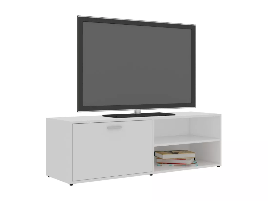 Meuble TV Blanc 120x34x37 cm Bois d'ingénierie
