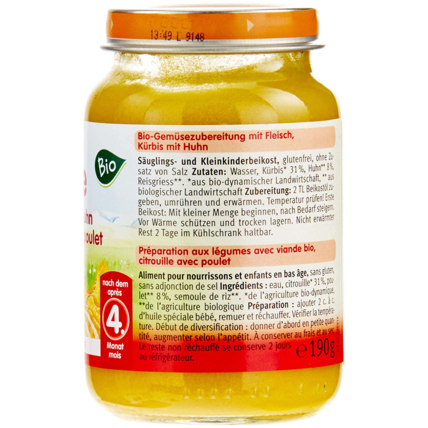 Holle Bio Kürbis & Huhn 5+ Monate