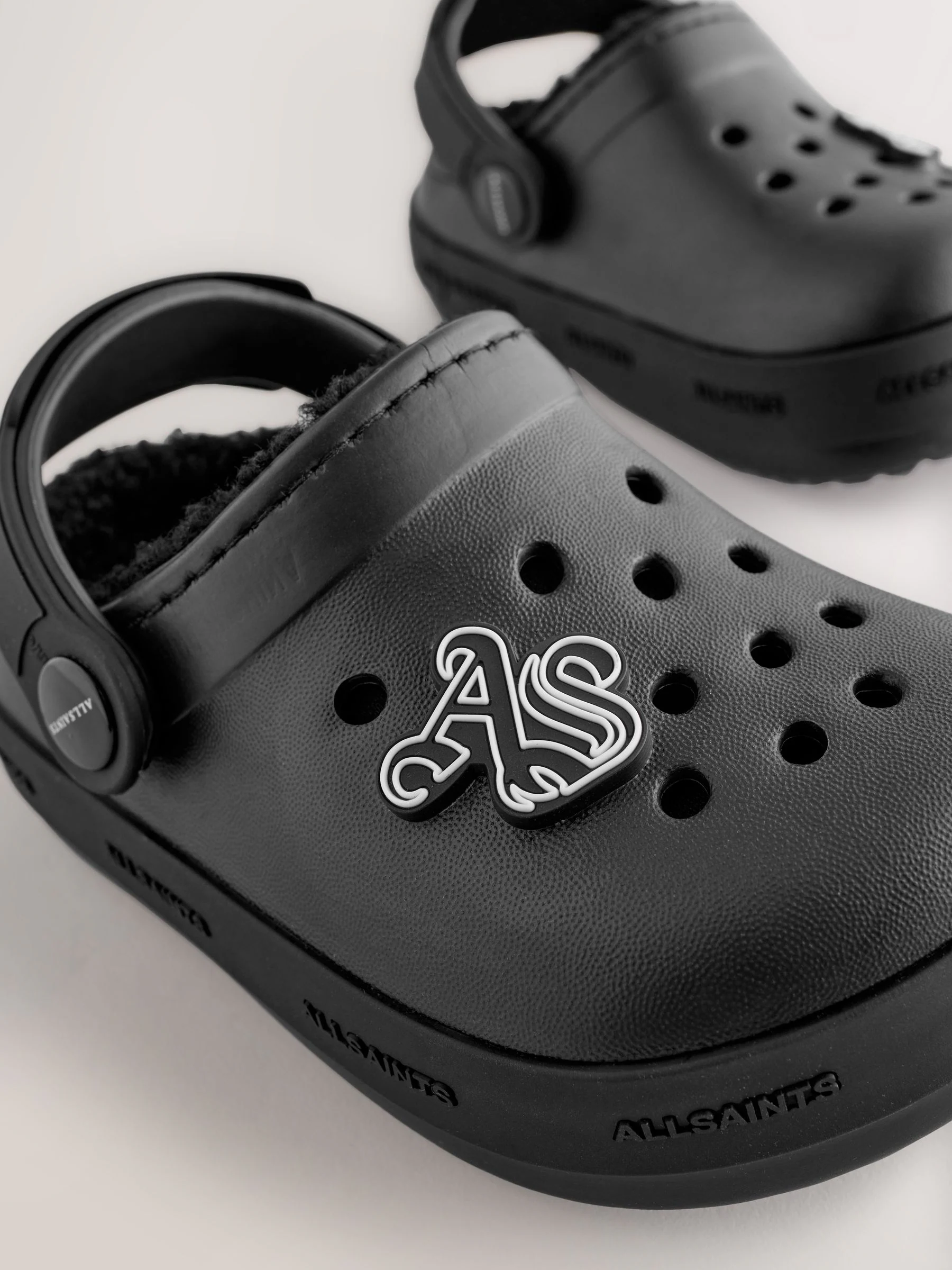Zwart - smALLSAINTS Print Borg Lined Clog Slippers