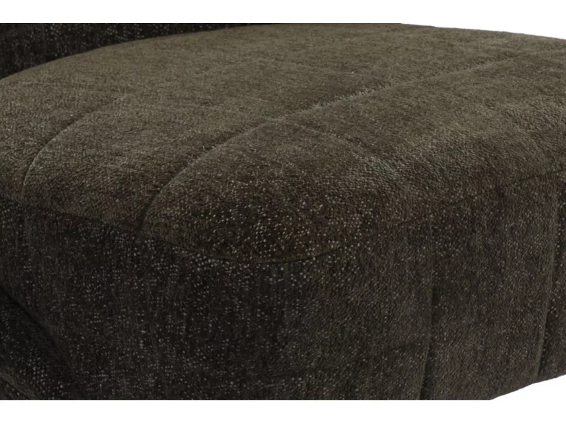 Fauteuil crapaud pieds métal et velours - GASPARD