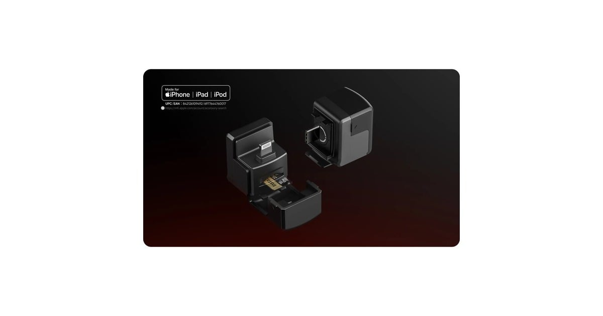 Insta360Quick Reader voor Insta360 Ace Serie kaartlezer  (Zwart, USB-C, Lightning)