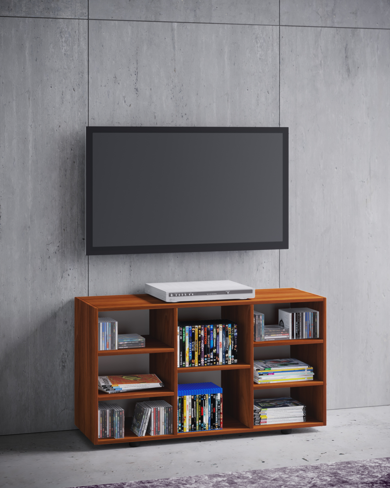 TV-Sideboard Fetino - Nussbaum -114 cm breit