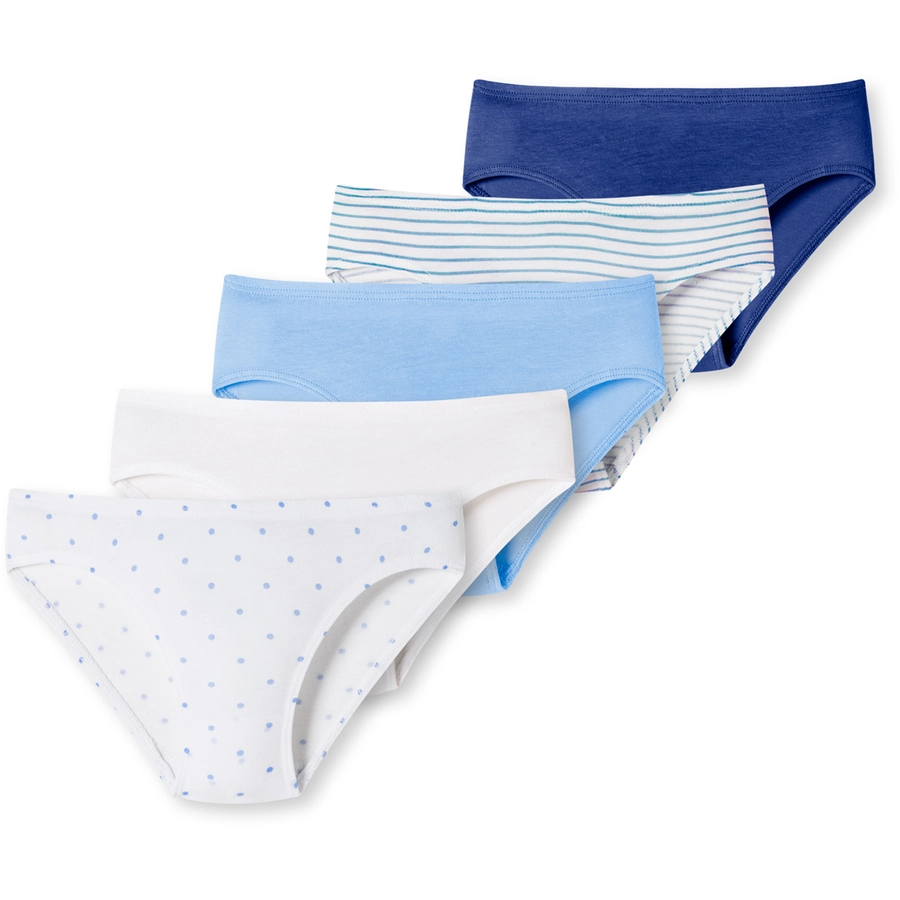 Schiesser Slip 955 Organic Cotton blau, weiß