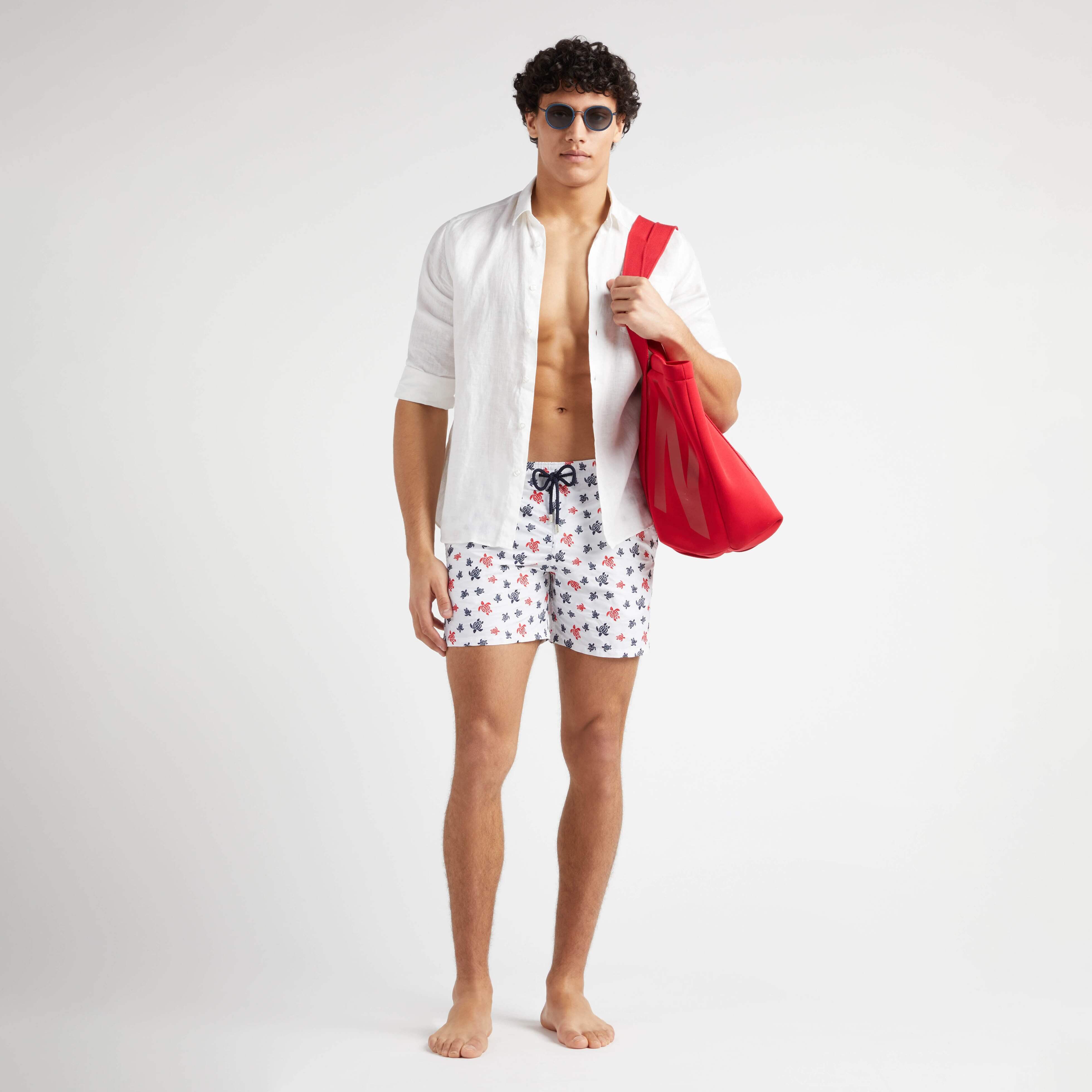 Maillot de bain homme brodé Micro Ronde des tortues - Edition limitée