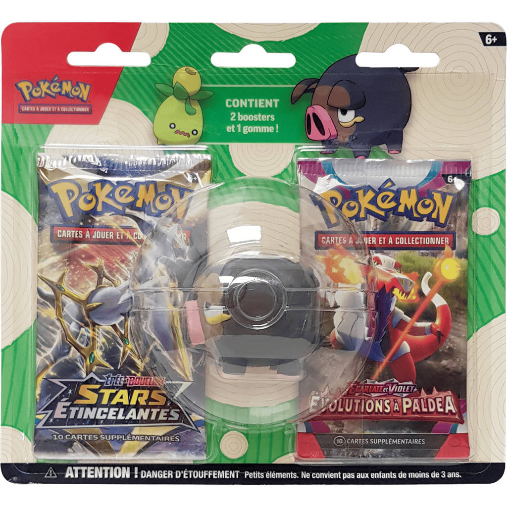 Pokémon - Pack 2 Boosters + Gomme