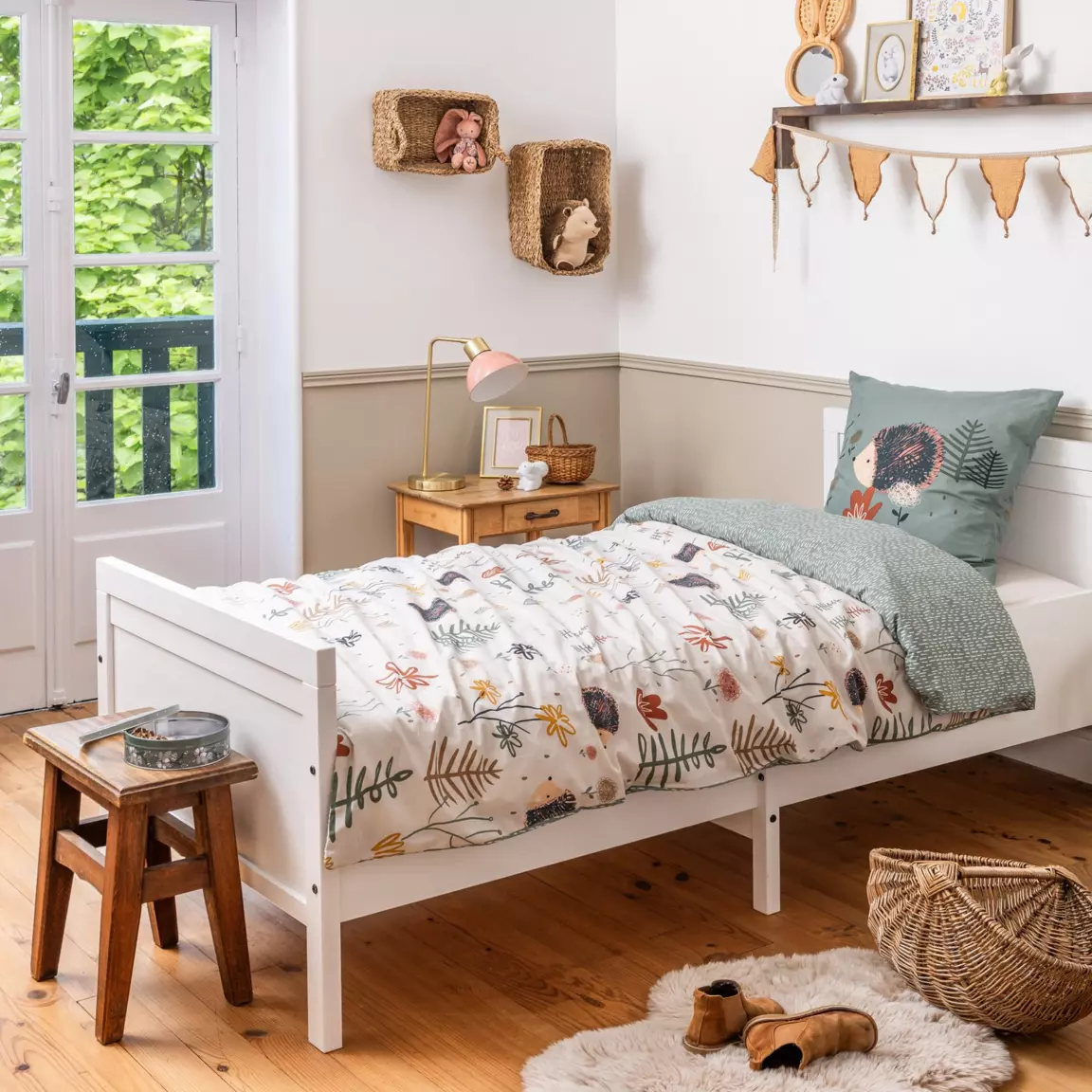 Housse de couette et une taie enfant coton (140 x 200 cm) Polisson Multicolore