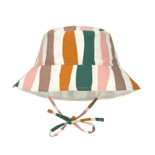 Chapeau réversible anti-UV 3-6 mois vagues - Pink/Nature - LASSIG